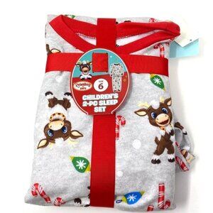 Reindeer In Here Kids' Pajama Set Sz 6 Christmas Pjs